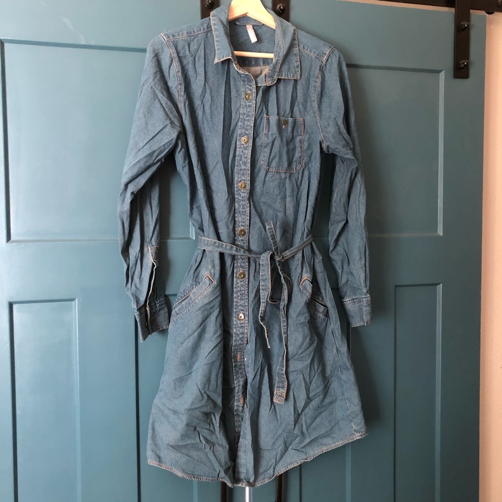 Hanna Andersson denim shirt dress